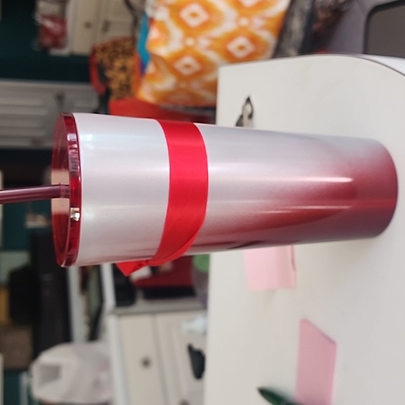 NWOT STARBUCKS Holiday Gradient Red Cold Tumbler - Picture 2 of 3